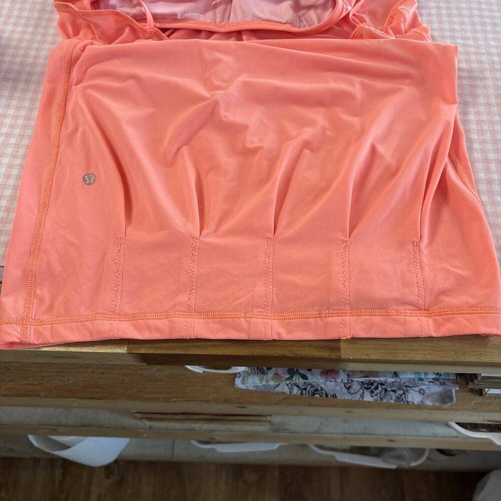 Coral Lululemon Flo And Go Tank Top Size 6 - Picture 5 of 10